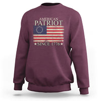 American Patriot Since 1776 Betsy Ross Flag Sweatshirt - Wonder Print Shop