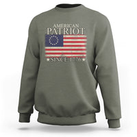 American Patriot Since 1776 Betsy Ross Flag Sweatshirt - Wonder Print Shop
