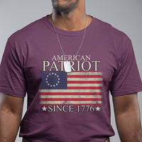 American Patriot Since 1776 Betsy Ross Flag T Shirt - Wonder Print Shop