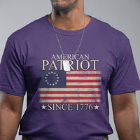 American Patriot Since 1776 Betsy Ross Flag T Shirt - Wonder Print Shop