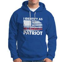 Patriotic Hoodie I Identify As An American Patriot American Flag - Wonder Print Shop