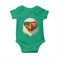 Patriotic Bald Eagle Baby Onesie With Sunglasses American Flag Vintage - Wonder Print Shop