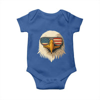 Patriotic Bald Eagle Baby Onesie With Sunglasses American Flag Vintage - Wonder Print Shop