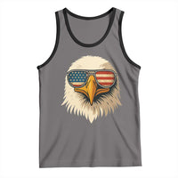 Patriotic Bald Eagle Tank Top With Sunglasses American Flag Vintage - Wonder Print Shop