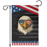 Patriotic Bald Eagle Garden Flag With Sunglasses American Flag Vintage