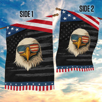Patriotic Bald Eagle Garden Flag With Sunglasses American Flag Vintage