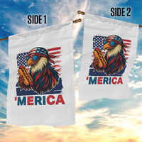 Funny American Eagle Eating Hot Dog Garden Flag 4th Of July Party Patriotic USA Flag - Wonder Print Shop