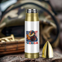 Funny American Eagle Eating Hot Dog Bullet Tumbler 4th Of July Party Patriotic USA Flag - Wonder Print Shop