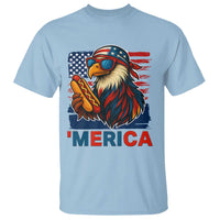 Funny American Eagle Eating Hot Dog T Shirt 4th Of July Party Patriotic USA Flag - Wonder Print Shop