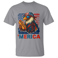 Funny American Eagle Eating Hot Dog T Shirt 4th Of July Party Patriotic USA Flag - Wonder Print Shop
