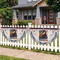Funny American Eagle Eating Hot Dog Patriotic Fan Flag 4th Of July Party USA Flag