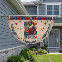 Funny American Eagle Eating Hot Dog Patriotic Fan Flag 4th Of July Party USA Flag
