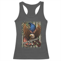 Patriotic Armed Eagle with Camo Flag Racerback Tank Top Military Patriotic USA Defense - Wonder Print Shop
