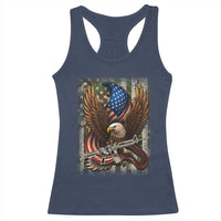 Patriotic Armed Eagle with Camo Flag Racerback Tank Top Military Patriotic USA Defense - Wonder Print Shop