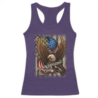 Patriotic Armed Eagle with Camo Flag Racerback Tank Top Military Patriotic USA Defense - Wonder Print Shop