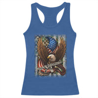 Patriotic Armed Eagle with Camo Flag Racerback Tank Top Military Patriotic USA Defense - Wonder Print Shop