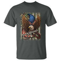 Patriotic Armed Eagle with Camo Flag T Shirt Military Patriotic USA Defense - Wonder Print Shop