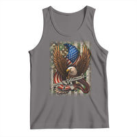 Patriotic Armed Eagle with Camo Flag Tank Top Military Patriotic USA Defense - Wonder Print Shop
