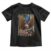 Patriotic Armed Eagle with Camo Flag Toddler T Shirt Military Patriotic USA Defense - Wonder Print Shop