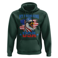 My Pronouns Are USA Hoodie Bold Patriotic Eagle with American Flag Bandana Mullet - Wonder Print Shop