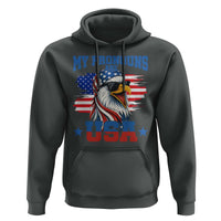 My Pronouns Are USA Hoodie Bold Patriotic Eagle with American Flag Bandana Mullet - Wonder Print Shop