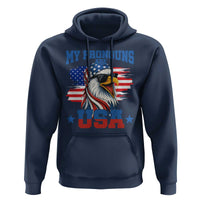 My Pronouns Are USA Hoodie Bold Patriotic Eagle with American Flag Bandana Mullet - Wonder Print Shop