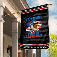 My Pronouns Are USA Garden Flag Bold Patriotic Eagle with American Flag Bandana Mullet