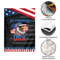 My Pronouns Are USA Garden Flag Bold Patriotic Eagle with American Flag Bandana Mullet