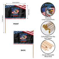 My Pronouns Are USA Patriotic Handheld Flag Bold Patriotic Eagle with American Flag Bandana Mullet TS02