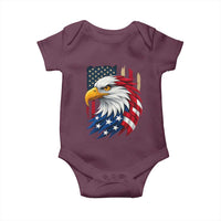 Fierce American Eagle Baby Onesie Bold Patriotic 4th of July USA Freedom - Wonder Print Shop
