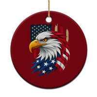 Fierce American Eagle Ceramic Ornament Bold Patriotic 4th of July USA Freedom - Wonder Print Shop