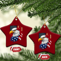 Fierce American Eagle Ceramic Ornament Bold Patriotic 4th of July USA Freedom - Wonder Print Shop