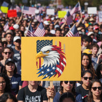 Fierce American Eagle Protest Sign Bold Patriotic 4th of July USA Freedom - Wonder Print Shop
