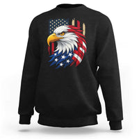 Fierce American Eagle Sweatshirt Bold Patriotic 4th of July USA Freedom - Wonder Print Shop