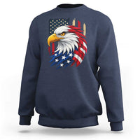 Fierce American Eagle Sweatshirt Bold Patriotic 4th of July USA Freedom - Wonder Print Shop