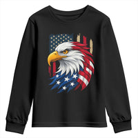 Fierce American Eagle Youth Sweatshirt Bold Patriotic 4th of July USA Freedom - Wonder Print Shop