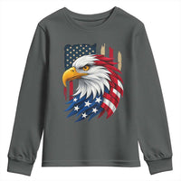 Fierce American Eagle Youth Sweatshirt Bold Patriotic 4th of July USA Freedom - Wonder Print Shop