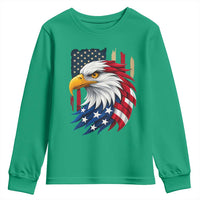 Fierce American Eagle Youth Sweatshirt Bold Patriotic 4th of July USA Freedom - Wonder Print Shop