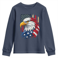 Fierce American Eagle Youth Sweatshirt Bold Patriotic 4th of July USA Freedom - Wonder Print Shop