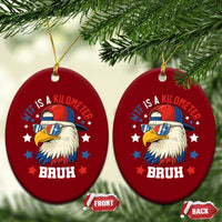 WTF Is A Kilometer Bruh Ceramic Ornament Funny Patriotic American Bald Eagle - Wonder Print Shop