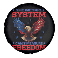 The Metric System Can't Measure Freedom Spare Tire Cover Funny Patriotic Eagle 4th of July USA Flag - Wonder Print Shop