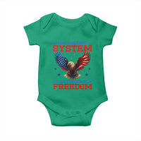The Metric System Can't Measure Freedom Baby Onesie Funny Patriotic Eagle 4th of July USA Flag - Wonder Print Shop