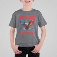 The Metric System Can't Measure Freedom T Shirt For Kid Funny Patriotic Eagle 4th of July USA Flag - Wonder Print Shop