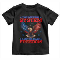 The Metric System Can't Measure Freedom Toddler T Shirt Funny Patriotic Eagle 4th of July USA Flag - Wonder Print Shop