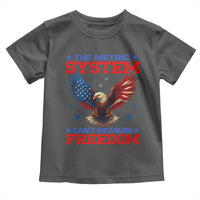 The Metric System Can't Measure Freedom Toddler T Shirt Funny Patriotic Eagle 4th of July USA Flag - Wonder Print Shop