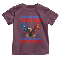 The Metric System Can't Measure Freedom Toddler T Shirt Funny Patriotic Eagle 4th of July USA Flag - Wonder Print Shop