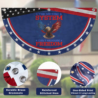 The Metric System Can't Measure Freedom Patriotic Fan Flag Funny Eagle 4th of July USA Flag