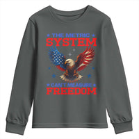 The Metric System Can't Measure Freedom Youth Sweatshirt Funny Patriotic Eagle 4th of July USA Flag - Wonder Print Shop