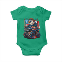 Patriotic Eagle Driving Monster Truck Baby Onesie 4th of July USA Flag Freedom - Wonder Print Shop