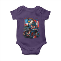Patriotic Eagle Driving Monster Truck Baby Onesie 4th of July USA Flag Freedom - Wonder Print Shop